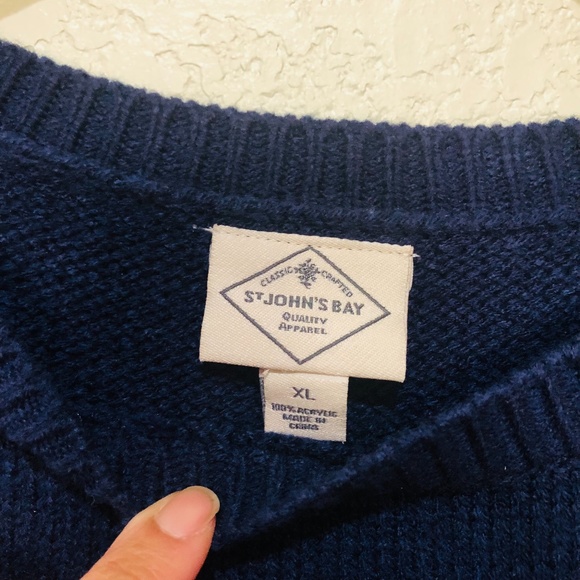 ST. JOHN'S BAY Sweater Size XL Joyful Crewneck Knit Festive - Picture 4 of 7